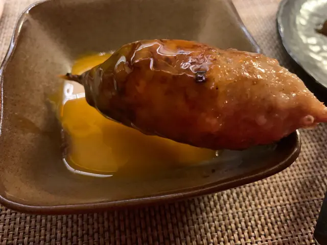 月見免治豚肉串