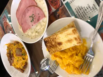 真。忌廉鸡汤通配火腿炒蛋多士