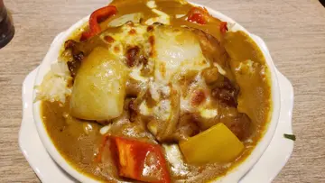 焗咖哩鸡扒火腿饭
