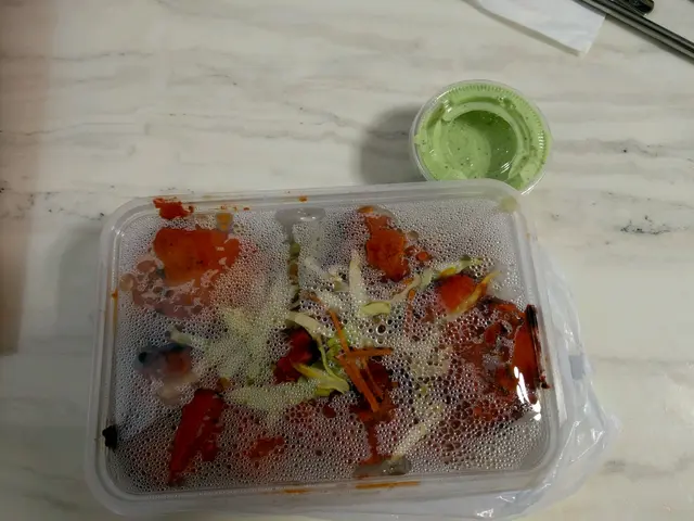 The green sauce should be something with mint, very refreshing