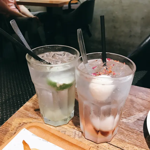 Lime Soda & Lychee Rose Soda