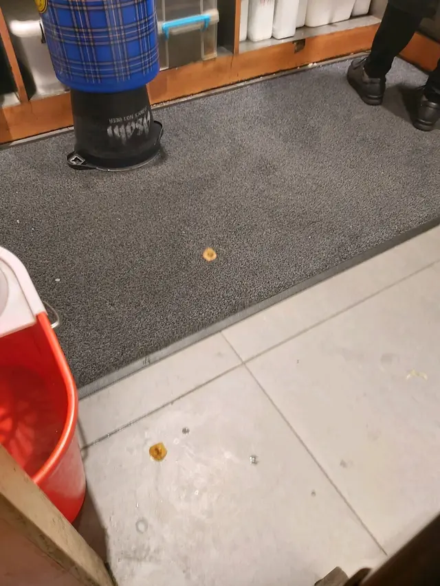 滿地果皮和其它垃圾