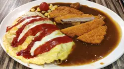 日式咖哩吉列豬扒蛋包麵