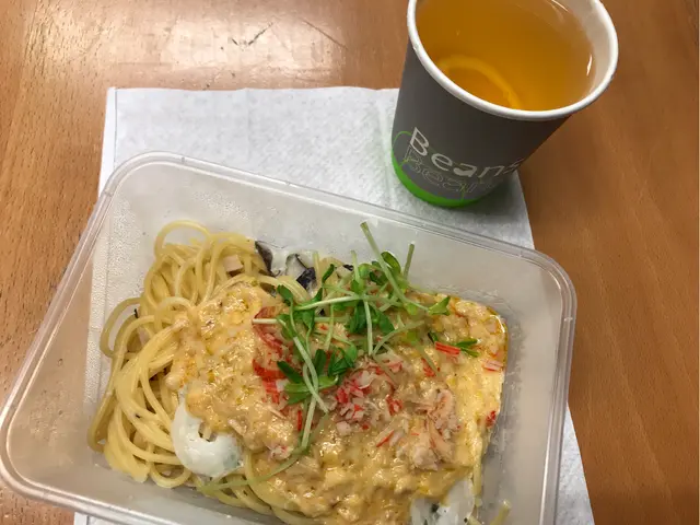 疫情之下，又一外賣好介紹。  原價七折，即係唔係lunch  餐牌嘅錢七折，但依然有免費飲品😊👍🏼  老老實實，外賣拎咗返公司食，一定無堂食咁好味，但折咗後七十幾都值嘅😋  知呢隻意粉有蟹蓋嘅，但我叫咗走蟹蓋😝