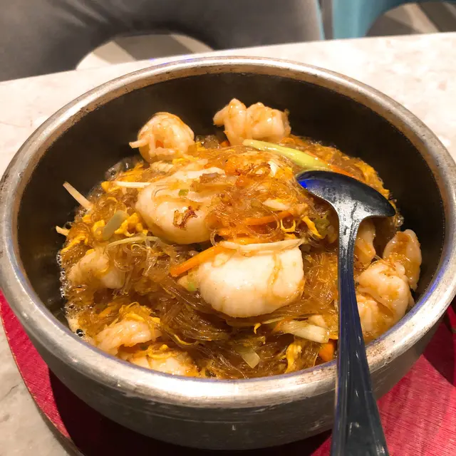 鮮蝦玉帶蟹醬粉絲煲