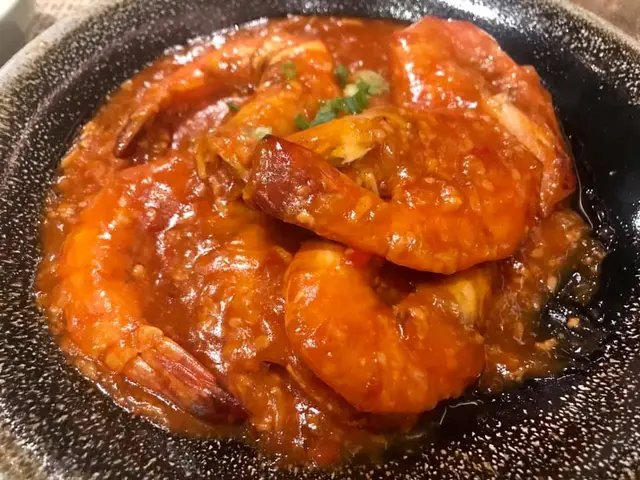 酒釀煎大蝦