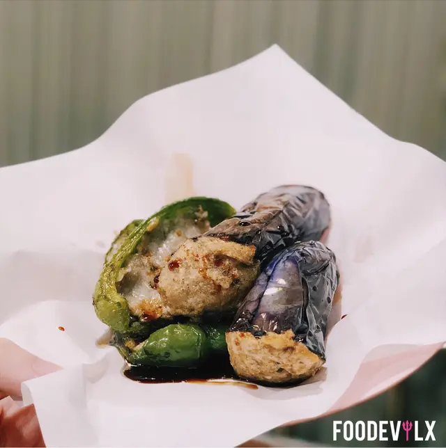 煎釀茄子青椒