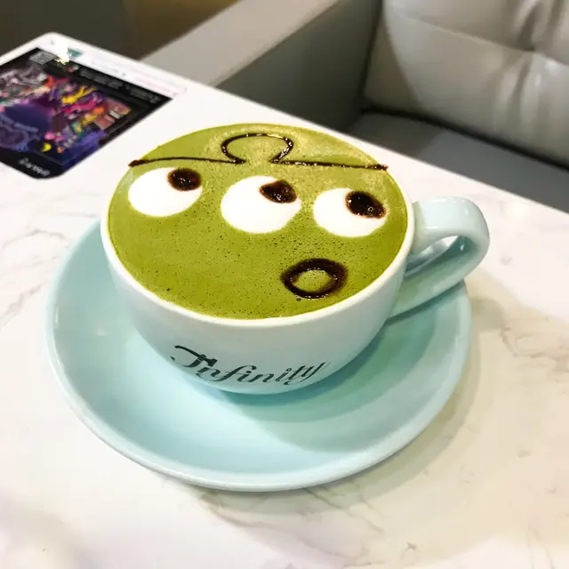 三眼仔熱鮮奶抹茶