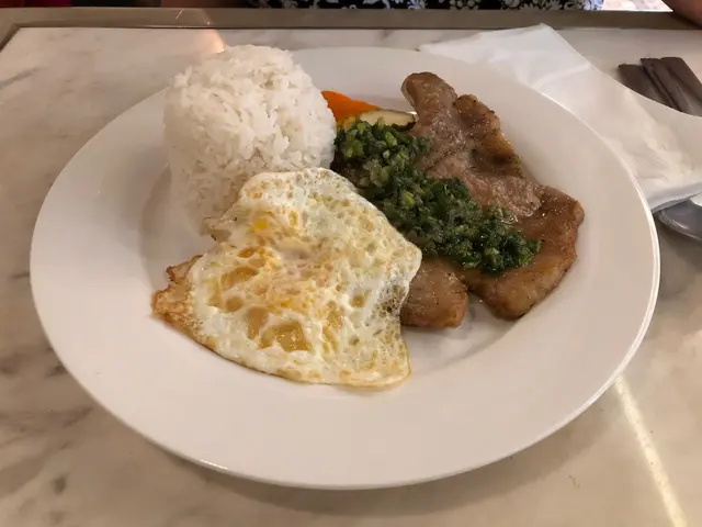 煎蛋泰式豬扒白飯套餐