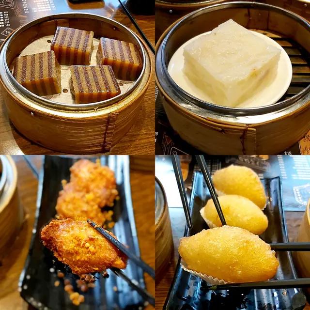 香滑薑汁糕, 家鄉蒸蘿蔔糕, 蒜蓉雞翼, 安蝦咸水角