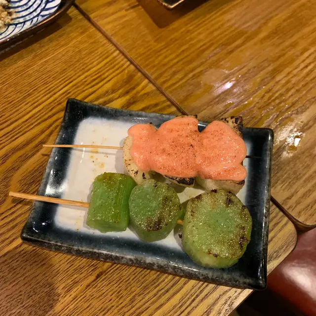 明太子淮山，鹽燒萵筍