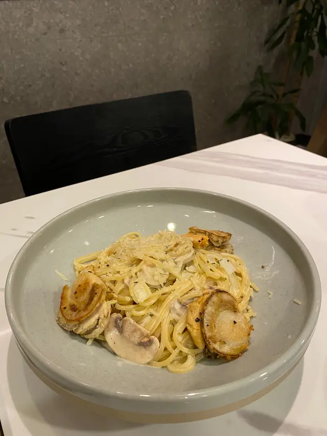 鮮忌廉野菌帆立貝意大利粉