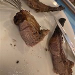 Overcooked  lamb  chops