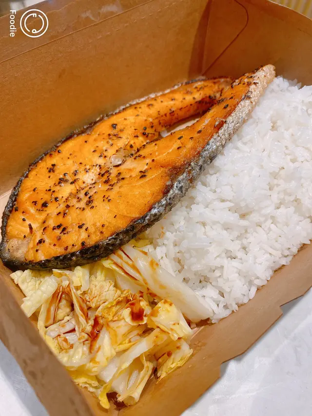 鹽燒三文魚套餐