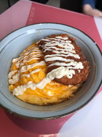 滑蛋吉列猪扒饭