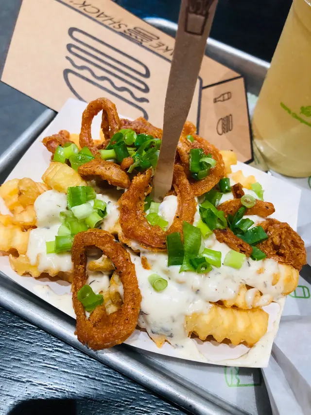 The  fries  is  all  right  but  I  think  the  spring  onions  are  not  necessary  
