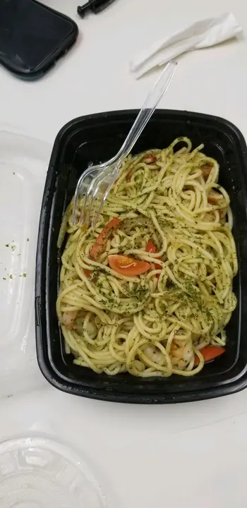 香草汁大蝦意粉