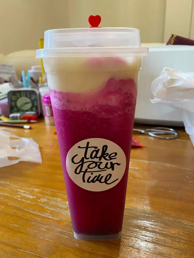 紅火龍優格蓋茶