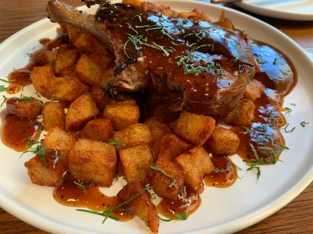 Iberico pork chops in sherry vinegar gravy