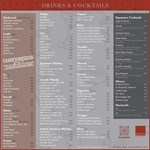 Drinks menu