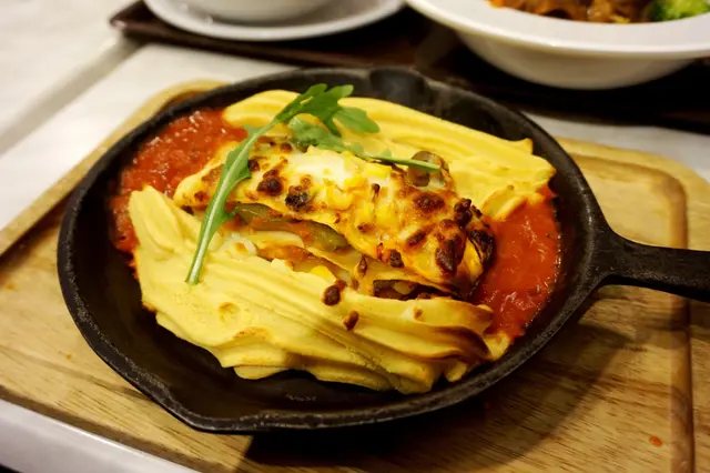 素菜千層麵配薯蓉