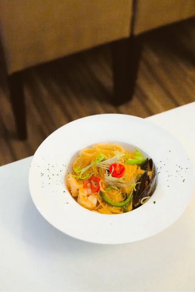 龍蝦汁海鮮天使麵