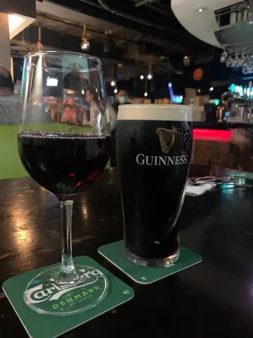 Beer  and  red  wine
