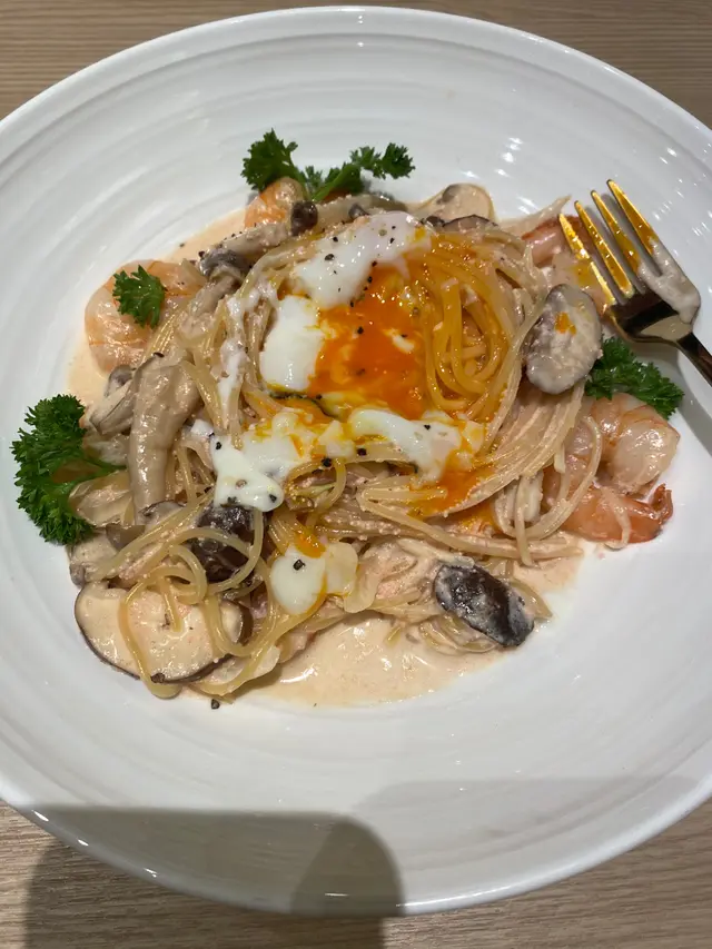 海蝦明太子忌廉意粉