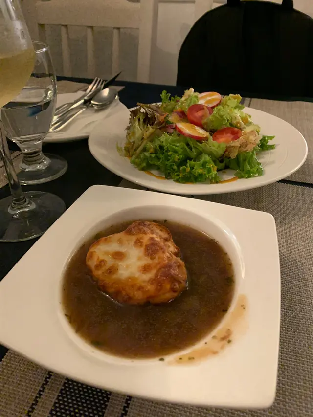 洋蔥湯+田園沙律