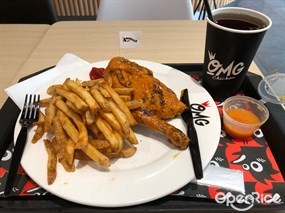半隻烤雞配薯條及香霹靂汁 - 將軍澳的OMG Chicken