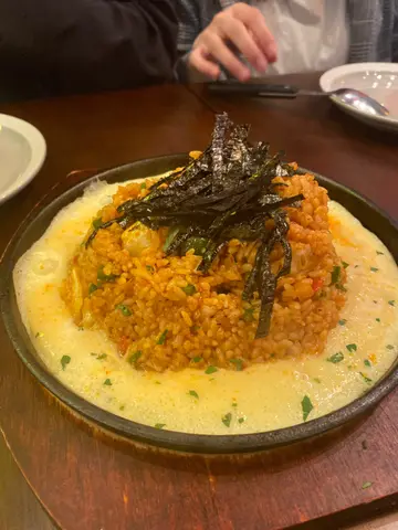 辣鱿鱼烤蛋拌饭