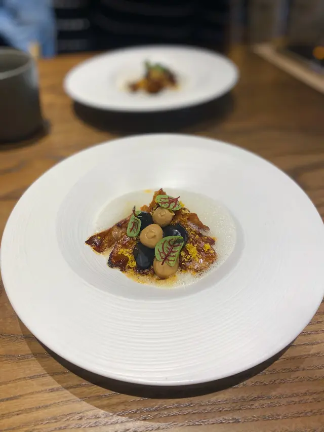 maitake mushroom, whey, celeriac, salted egg