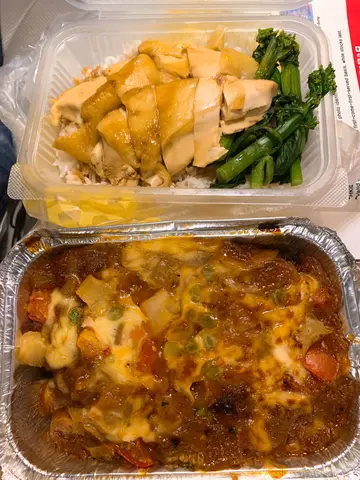 焗豬扒飯  白切雞飯