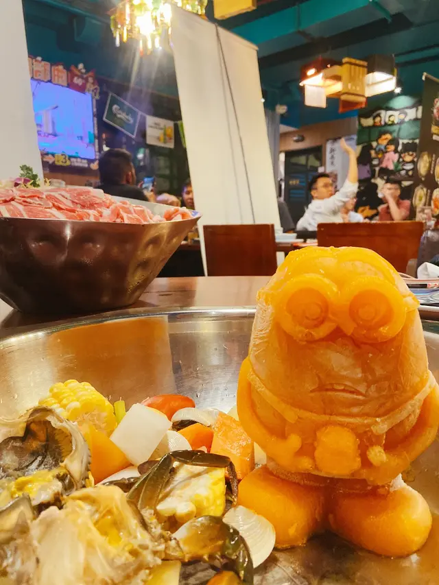 新鮮蟹窩花甲湯底