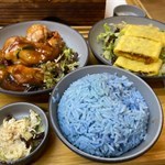 蝶豆花飯, 天然藍