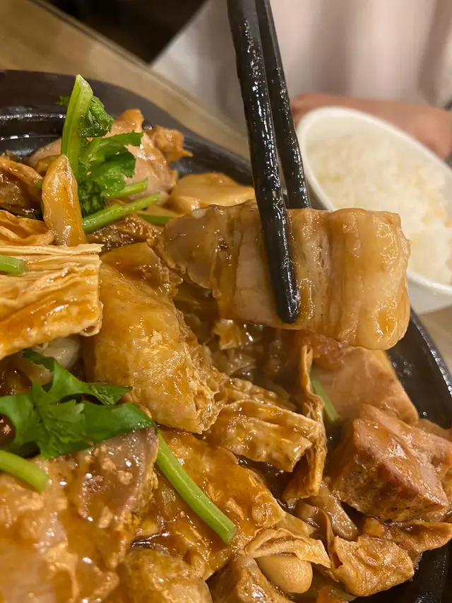 蒜子枝竹豆卜火腩煲