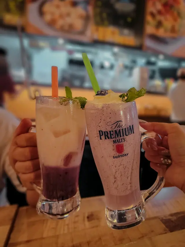 藍莓米酒及藍莓奶昔