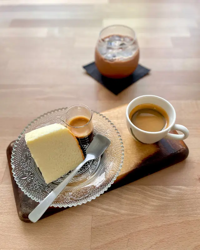 Soufflé  Cheese  with  House  Espresso  