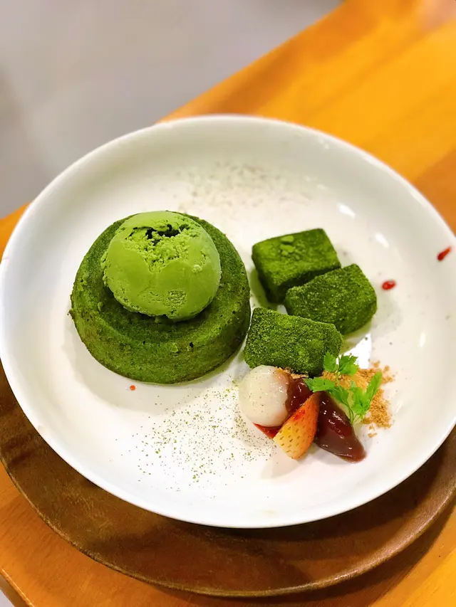日式蕨餅抹茶心太軟伴抹茶雪糕