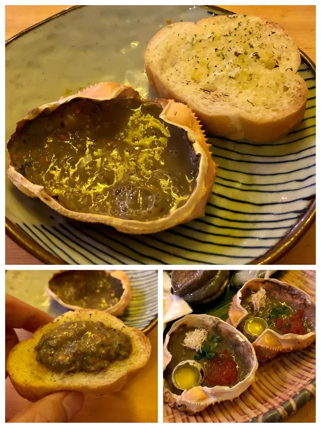 人氣蟹味噌甲羅燒