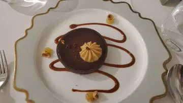 dark chocolate and hazelnut tart