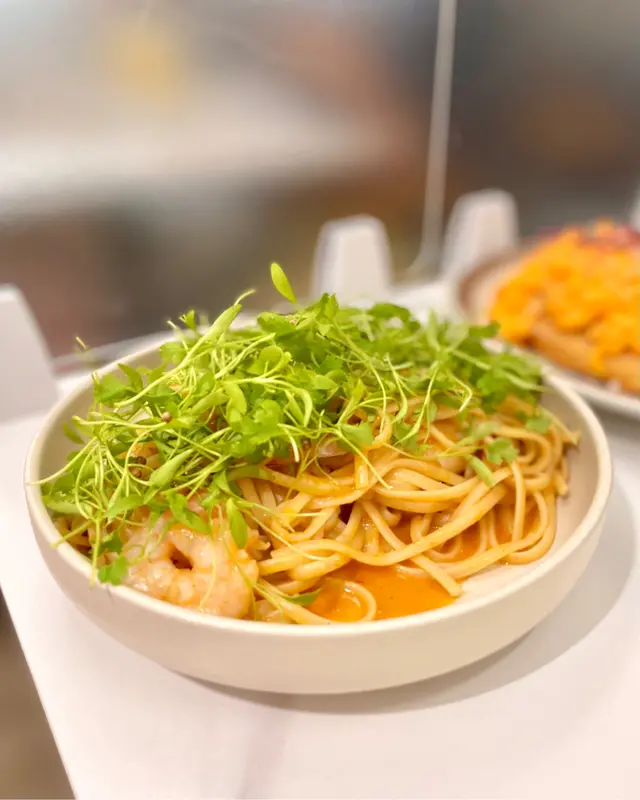 芜茜苗香辣大蝦扁意粉