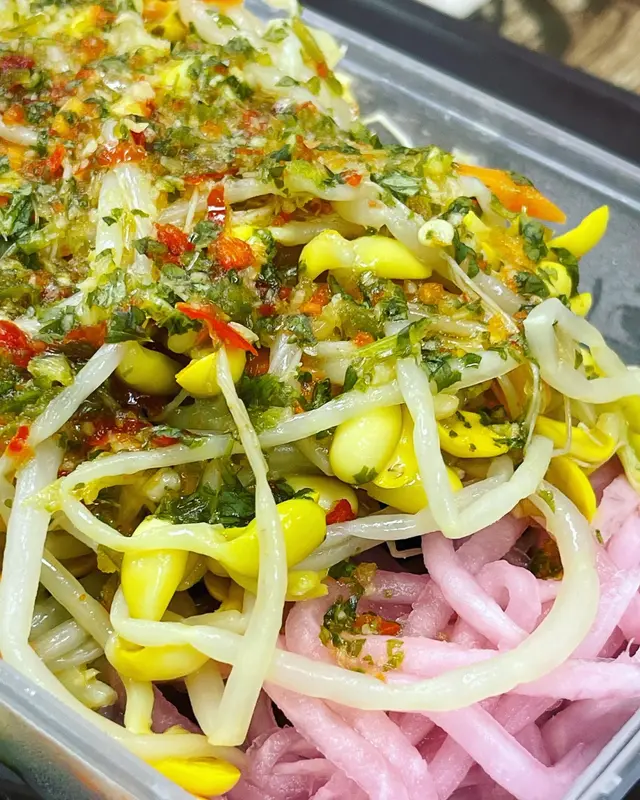 雞絲蕎麥麵 配 青木瓜汁