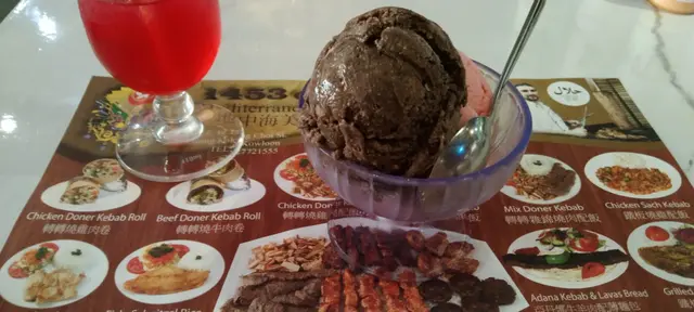 unique Turkish ice-cream: sticky and sweety