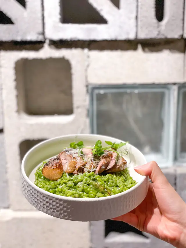 燒鴨胸菠菜義大利飯