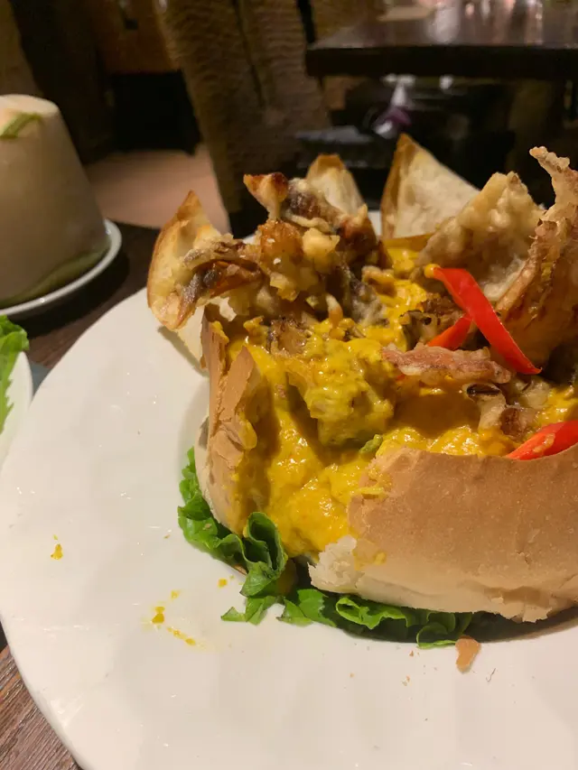 麵包焗咖喱軟殼蟹