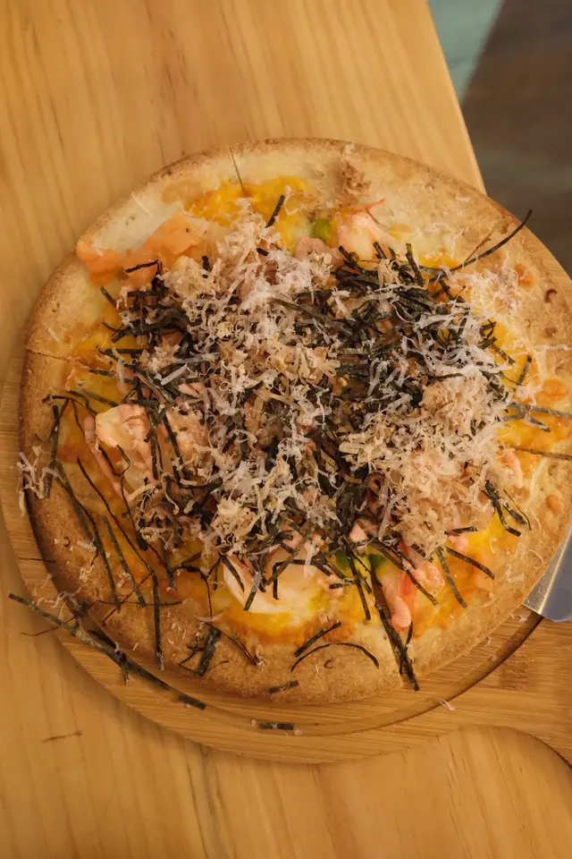 招牌明太子海鮮薄餅