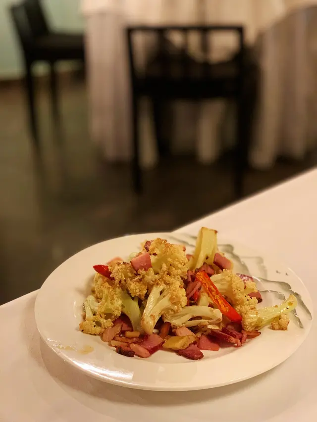 熗炒青城臘肉菜花