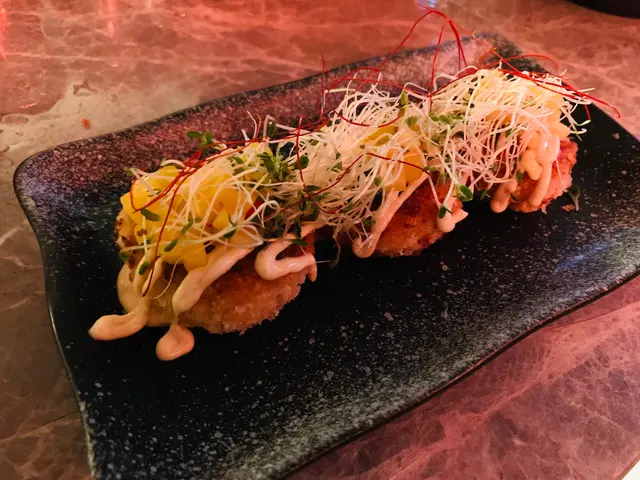 Crab cake and Mango Salsa with Cajun Mayo