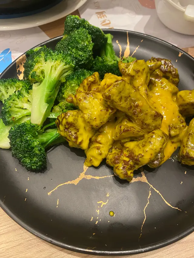 西蘭花芥茉牛柳粒